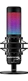 HyperX QuadCast S - Micrófono de condensador USB, iluminación RGB, soporte de choque...