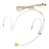 MagiDeal Gancho Diadema para Oído Profesional Auriculares con Cable Micrófono Cabeza - Beige...