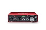 Interfaz de audio USB Scarlett 2i2 3.ª gen. de Focusrite para grabar, componer, retransmitir y...