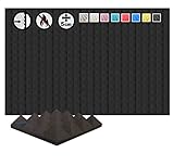 Arrowzoom 24 Paneles acustico absorción sonido Pirámide 25x25x5cm Espuma acústica...