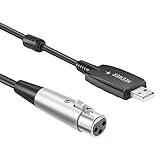 Neewer Cable de Micrófono USB de 3M USB Macho a XLR Hembra Cable Convertidor de Enlace de...