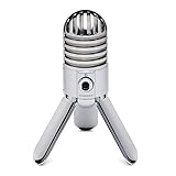 Samson Meteor Mic, Micrófono para ordenador (USB, 20 Hz - 20 kHz, 25 mm), plateado (Chrome)