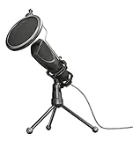 GXTrust 232 Mantis Micrófono USB con Trípode y Filtro Pop, Micro para Streaming, Grabar,...
