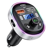 SONRU Transmisor FM Bluetooth 5.3 para Coche, Manos Libres Inalámbrico Reproductor MP3 Coche,...