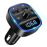 LENCENT Transmisor FM Bluetooth para Coche, Manos Libres Inalámbrico Reproductor MP3 Coche,...