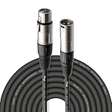 Stagg 10m XLR to XLR Plug Microphone Cable, Negro