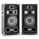 Auna PA-800 400W Negro altavoz - Altavoces (De 3 vías, 2.0 canales, 400 W, 90 - 20000 Hz, 3,2...